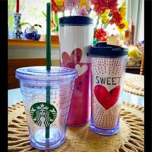 bundle of 3 Starbucks coffee containers